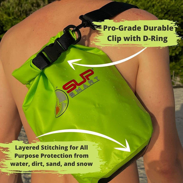 Starter Pack (12) Waterproof 7L Dry Bags w Shoulder Strap. Contains 2 x 6 colors INCLUDES FREE SHIPPING