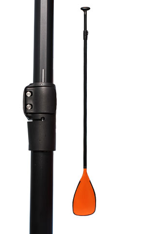 33 ounces 2-pc Adjustable 67" x 83" Black Aluminum Shaft and Orange Plastic Blade with Protective Edge